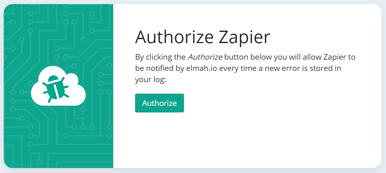 Authorize zapier and elmah.io