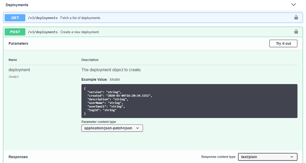 Deployments POST